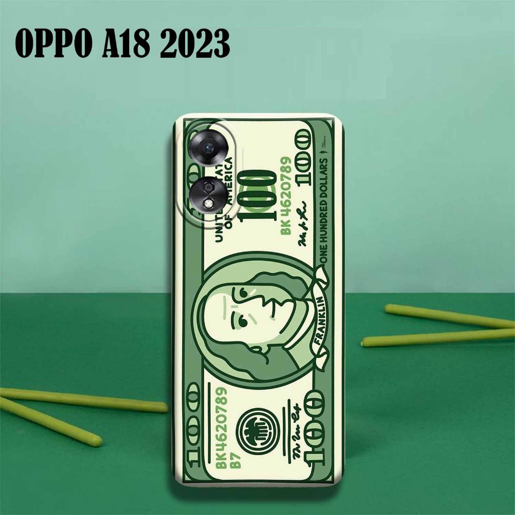 เคสโทรศัพท์ HP - Oppo A18 2023 - เคสโทรศัพท์ - Oppo A18 2023 - External_acc - Dollar Motif Case - Ae