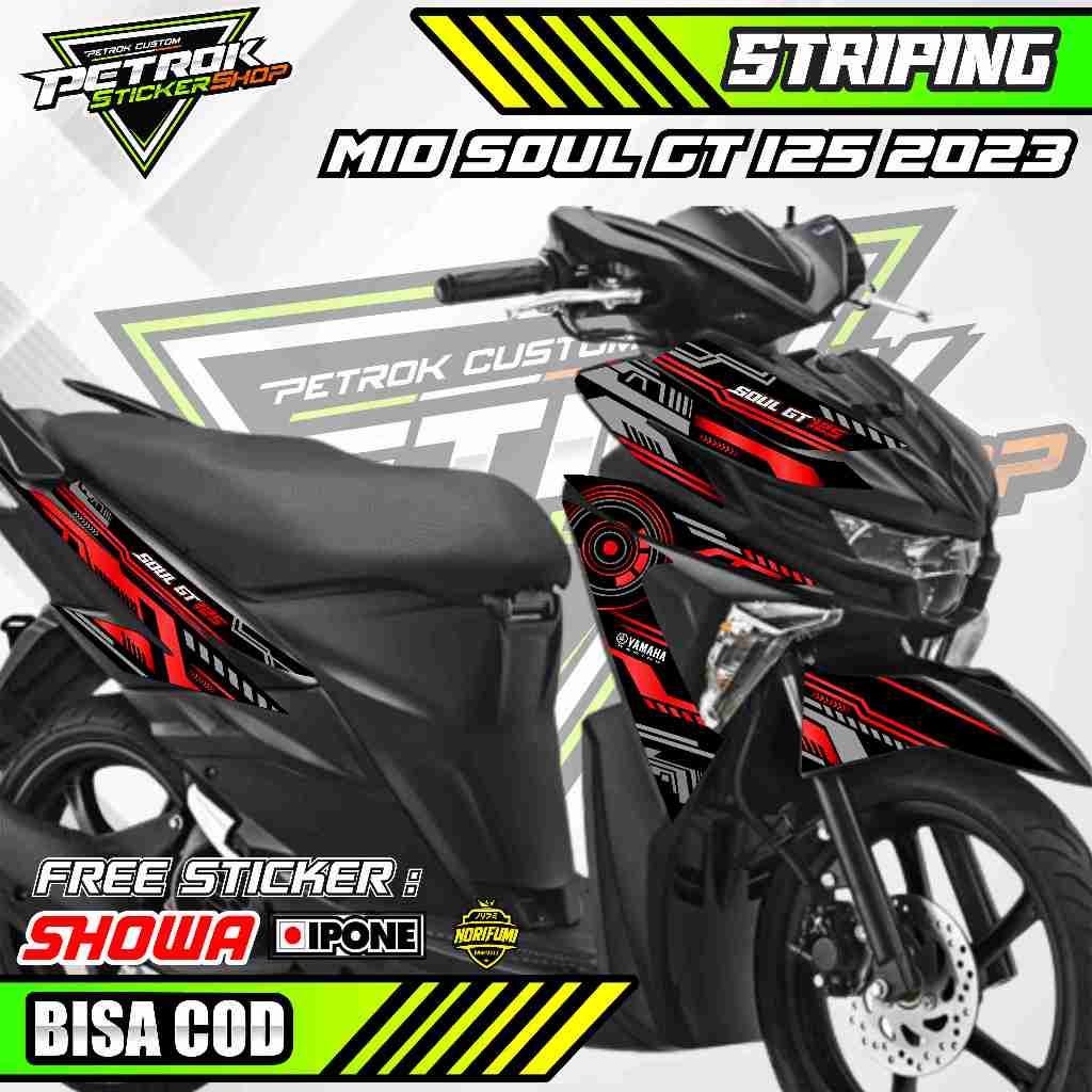 STRIPING VARIATIONS YAMAHA MIO SOUL GT 125 TECHNO / สติ๊กเกอร์ LIST MOTORCYCLE MIO SOUL GT 125 2023