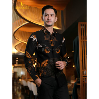 Lakhsana Batik Dharma - Kemeja Batik Premium Slimfit Lengan Panjang Bahan Katun Primissima Lapisan Furing Ero Halus Lembut dan Adem Ready Size S - 2XL Bisa Custom