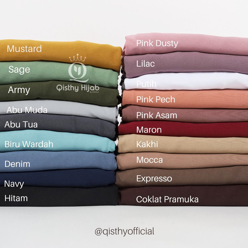 Qisthy Hijab - SARAH French Khimar Jersey L Jumbo Hijab Niqob Umarh Qisthy Hijab โดย Sahala