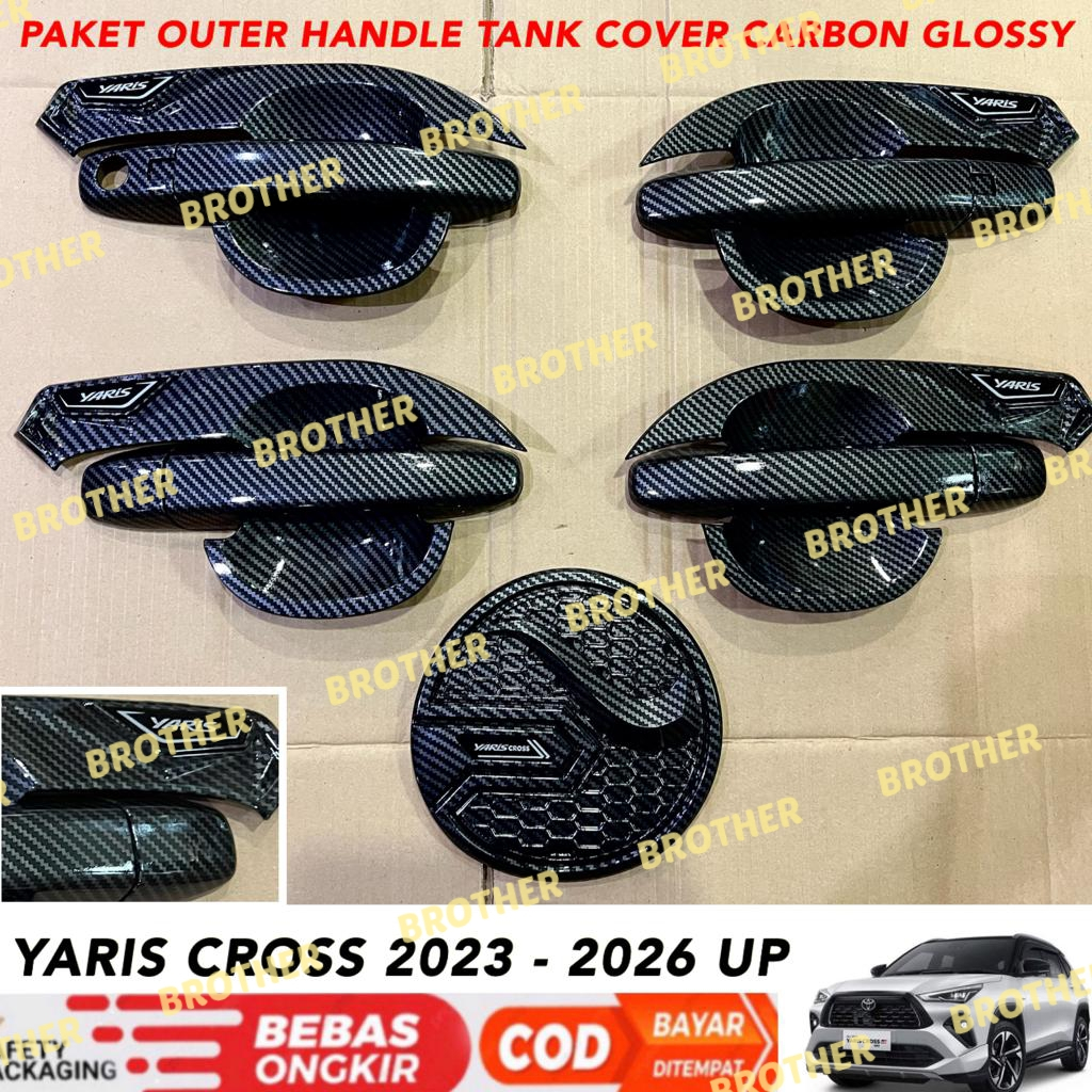 ฝาครอบถังน้ํามันคาร์บอน เคลือบเงา สําหรับ Yaris Cross 2023 2024 2025 2026