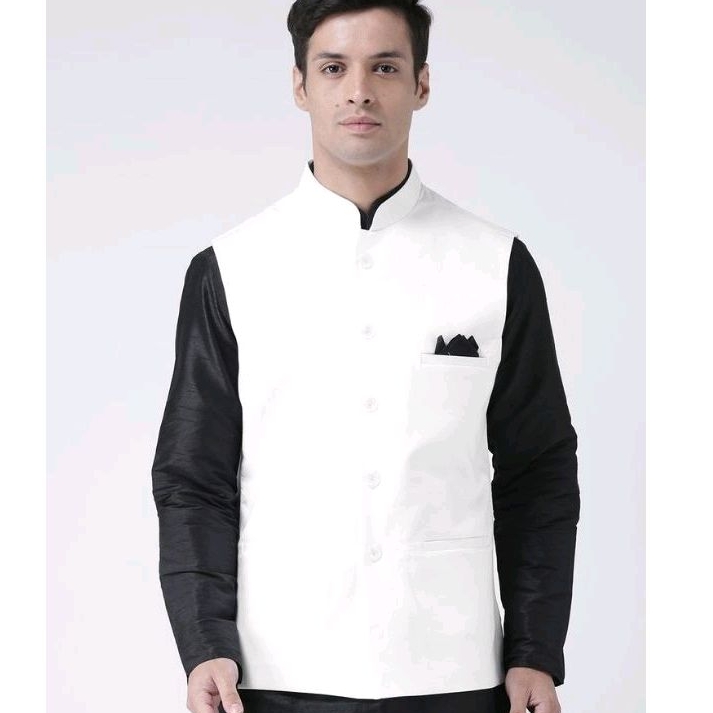 เสื้อกั๊กปากีสถานสําหรับผู้ชายชาวมุสลิมประกอบสวดมนต์ธรรมดาวัสดุสูทซับเต็ม