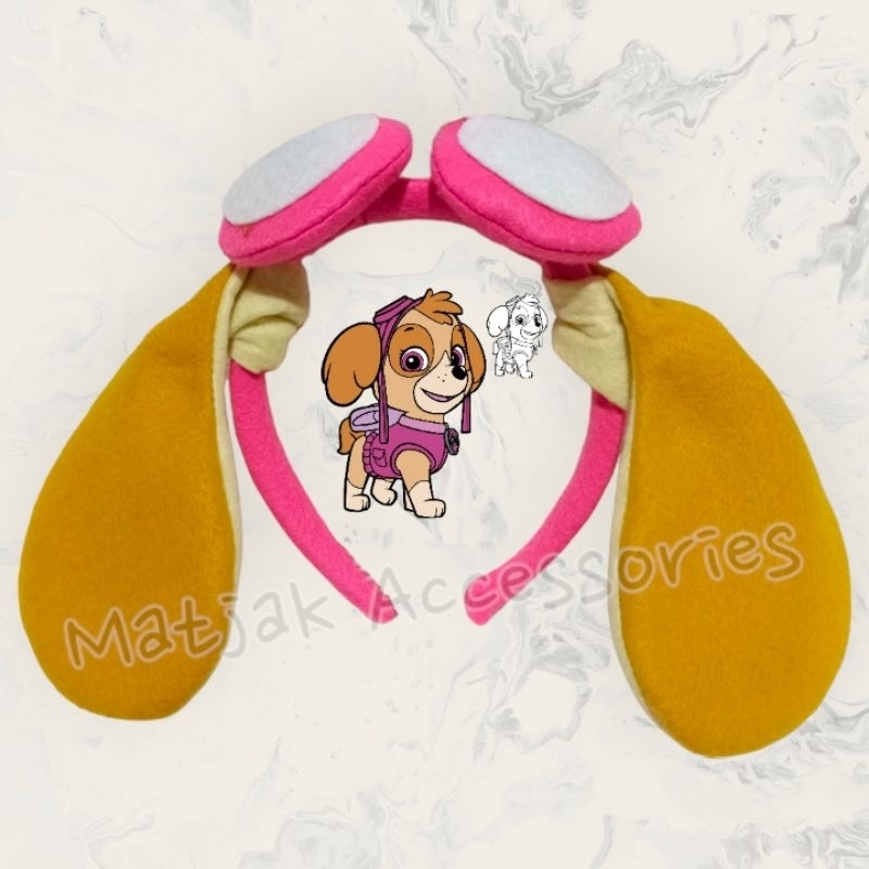 ที่คาดผม Paw Patrol แรงบันดาลใจสีชมพู skye Paw Patrol เครื่องแต่งกาย