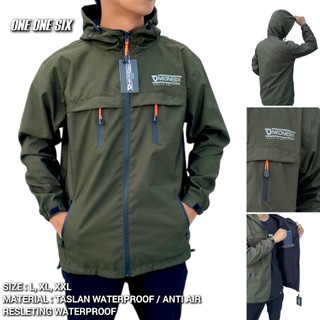 JAKET OUTDOOR WATERPROOF PRIA TASLAN JN PREMIUM JACKET HOODIE GUNUNG PARASUT ANTI AIR TRAVELING HIKING DEWASA