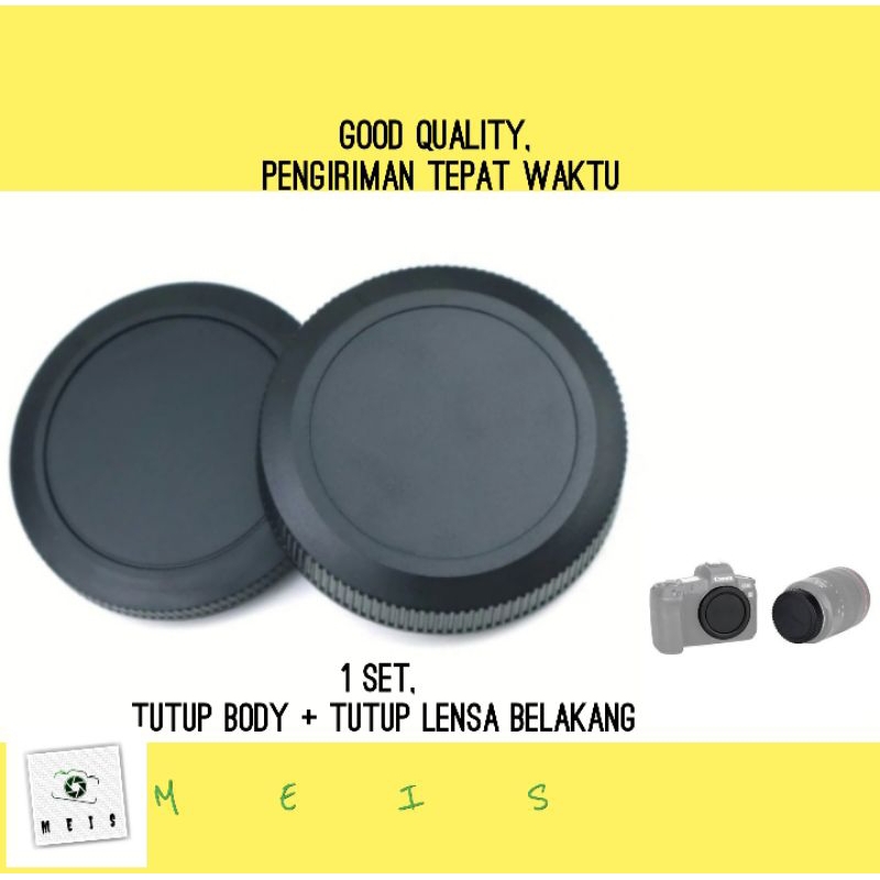 1 ชุดหมวกหลัง Canon RF R5 R10 R50 R100 Body & ฝาครอบเลนส์ด้านหลัง