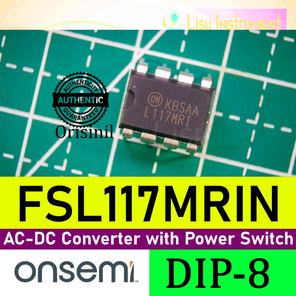 FSL117MRIN 700V AC-DC Converter พร้อมสวิตช์ไฟ L117MRI PDIP-8 onsemi ORIGINAL
