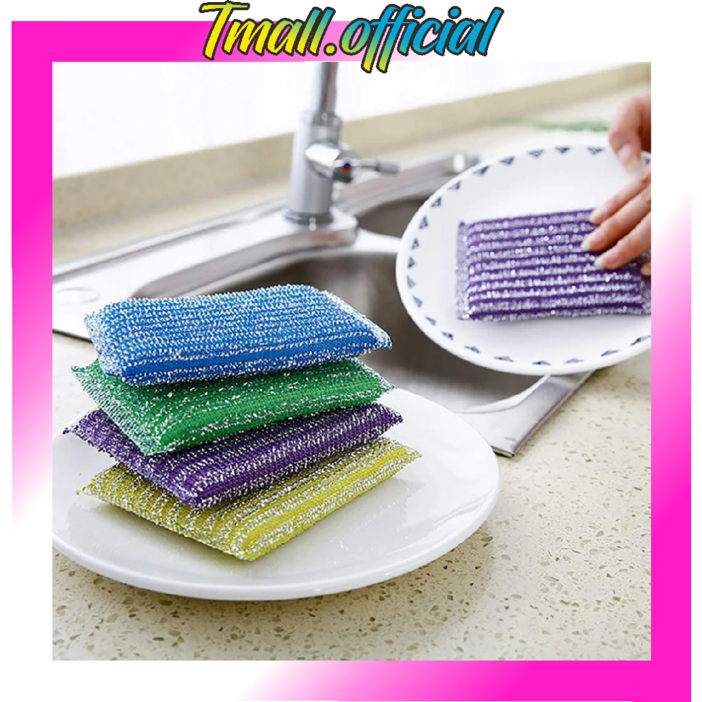 ❄ TMALL TMALL TMALL TMALL ❄ ฟองน้ําล้างจานสีสันสดใสฟองน้ํา Coir Nets โฟมอเนกประสงค์ครัวทําอาหารเครื่