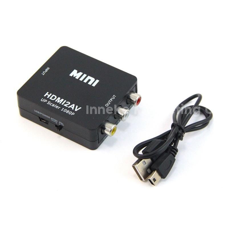ตัวแปลง HDMI TO AV SUPPORT 1080p สาย USB รวม