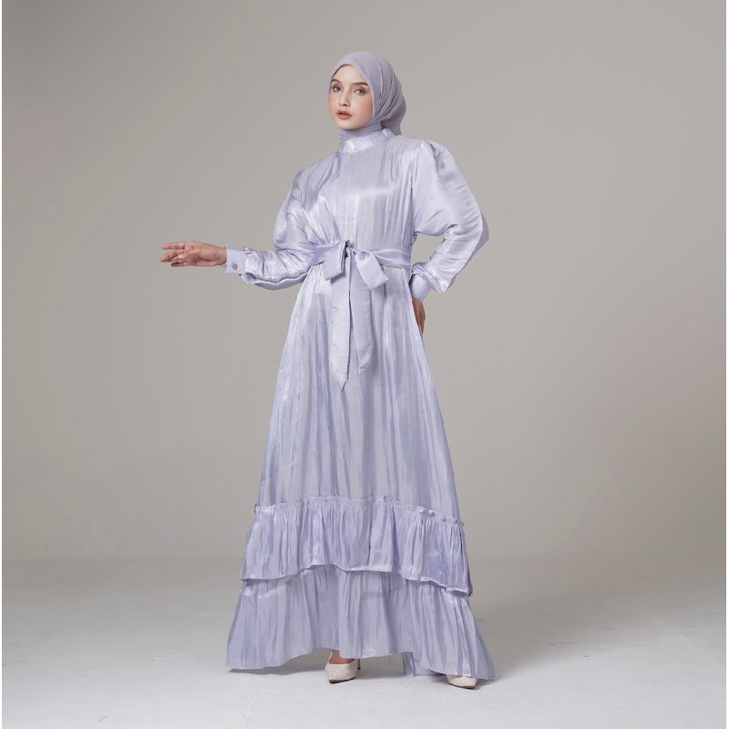 Candy Outfitku - Adeline Gamis Shimmer silk premium Free Belt No Furing