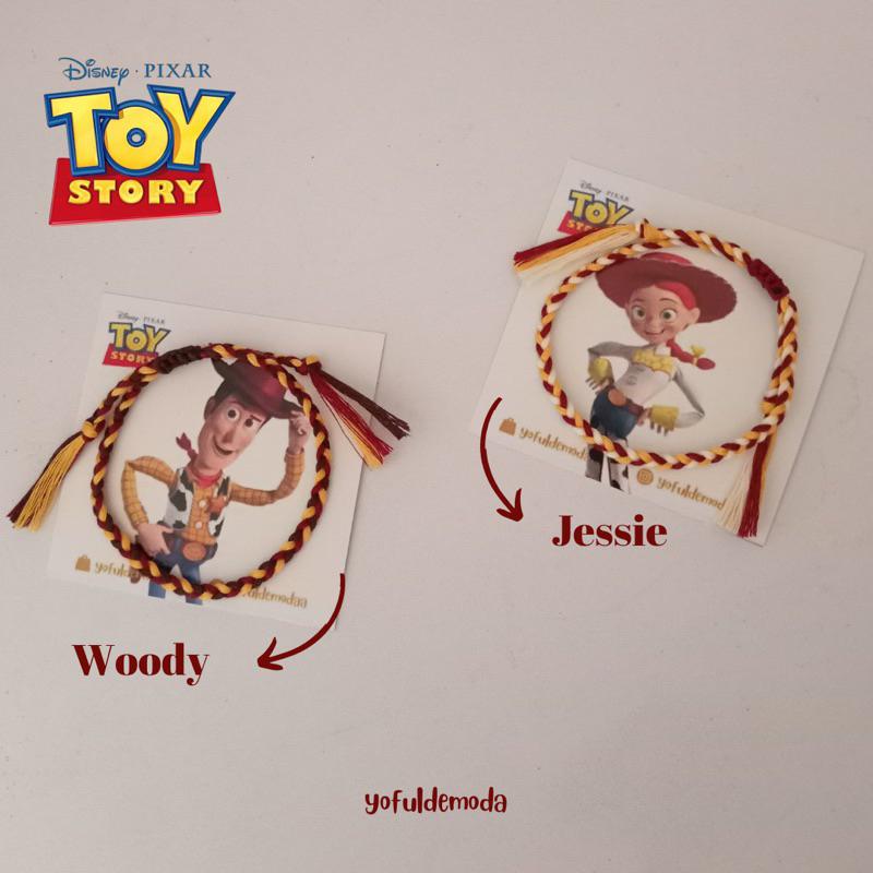 Toy Story Series Woody & Jessie Rope Bracelet / Rope Bracelet / Toy Story Bracelet / Woody Jessie To