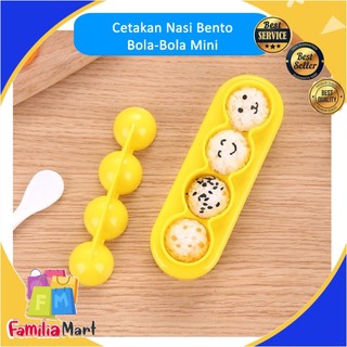 CETAKAN NASI BENTO BOLA BOLA MINI 4 IN 1 BEKAL RICEMOLD
