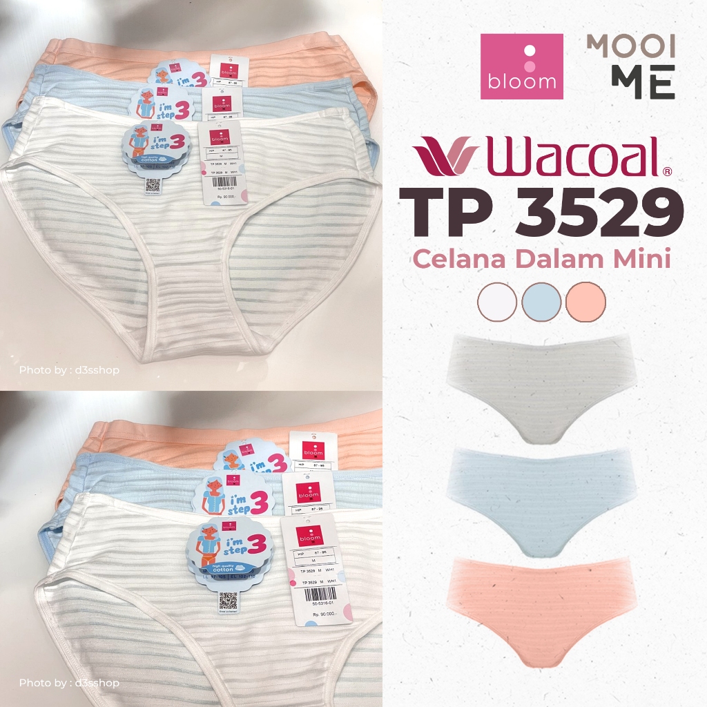 Katun Wacoal Bloom TP 3529 Junior Mini Panty (กางเกง) วัสดุผ้าฝ้าย