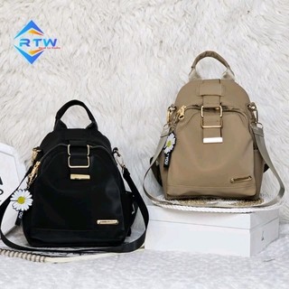 Tas Wanita Ransel Mini Multifungsi Tas Gendong Punggung dan Selempang Bahan Nilon Kedap Air