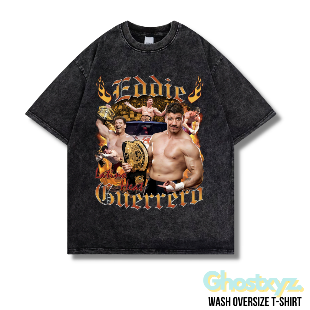 เสื้อยืด Ghostxyz "Eddie Guerrero" Wash Oversize Vintage Tee