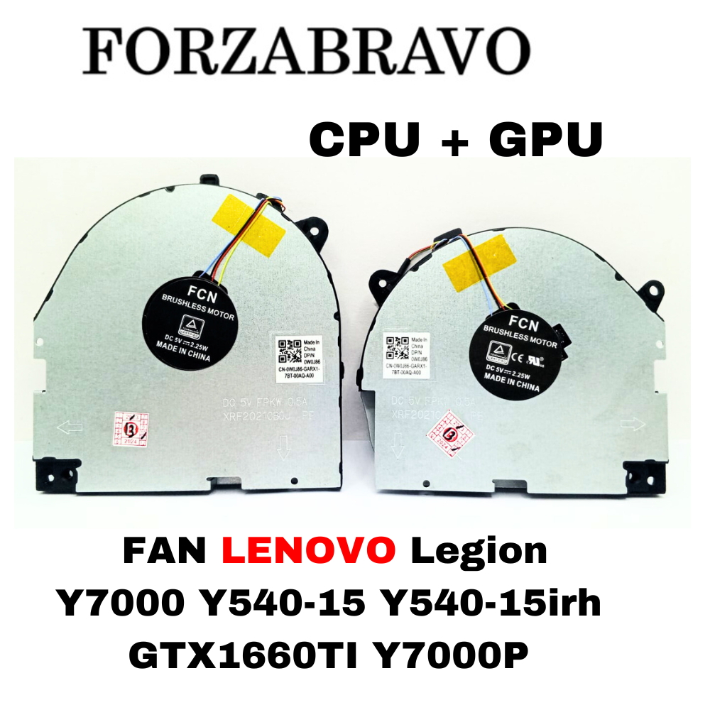 Cpu+gpu พัดลมระบายความร้อน Lenovo Legion Y7000 Y540 Y540-15 Y540-15IRH คู่