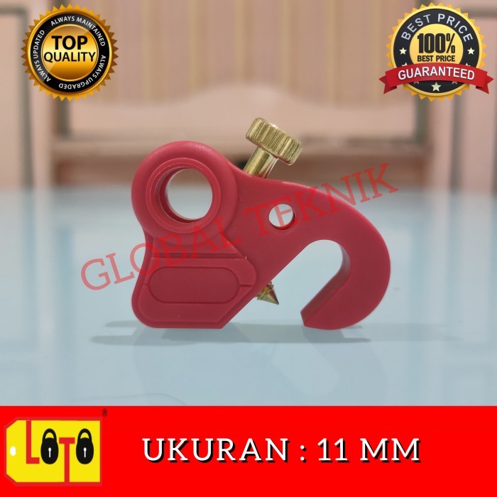 MERAH Circuit Breaker Safety Lockout Loto 11 MM Circuit breaker อุปกรณ์ล็อคพร้อมวงจรล็อคนิรภัย singl