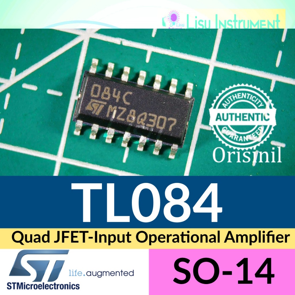 TL084 JFET Quad Operational Amplifier TL084C 084C SO-14 STMicroelectrics ต้นฉบับ