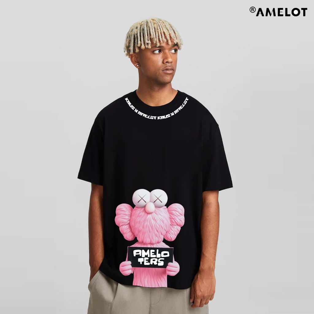 Hitam PUTIH Vol.3 KAOS AMELOT X KAWS / KAOS UT / AMELOT TEE / KAWS TEE / TSHIRT AMELOT