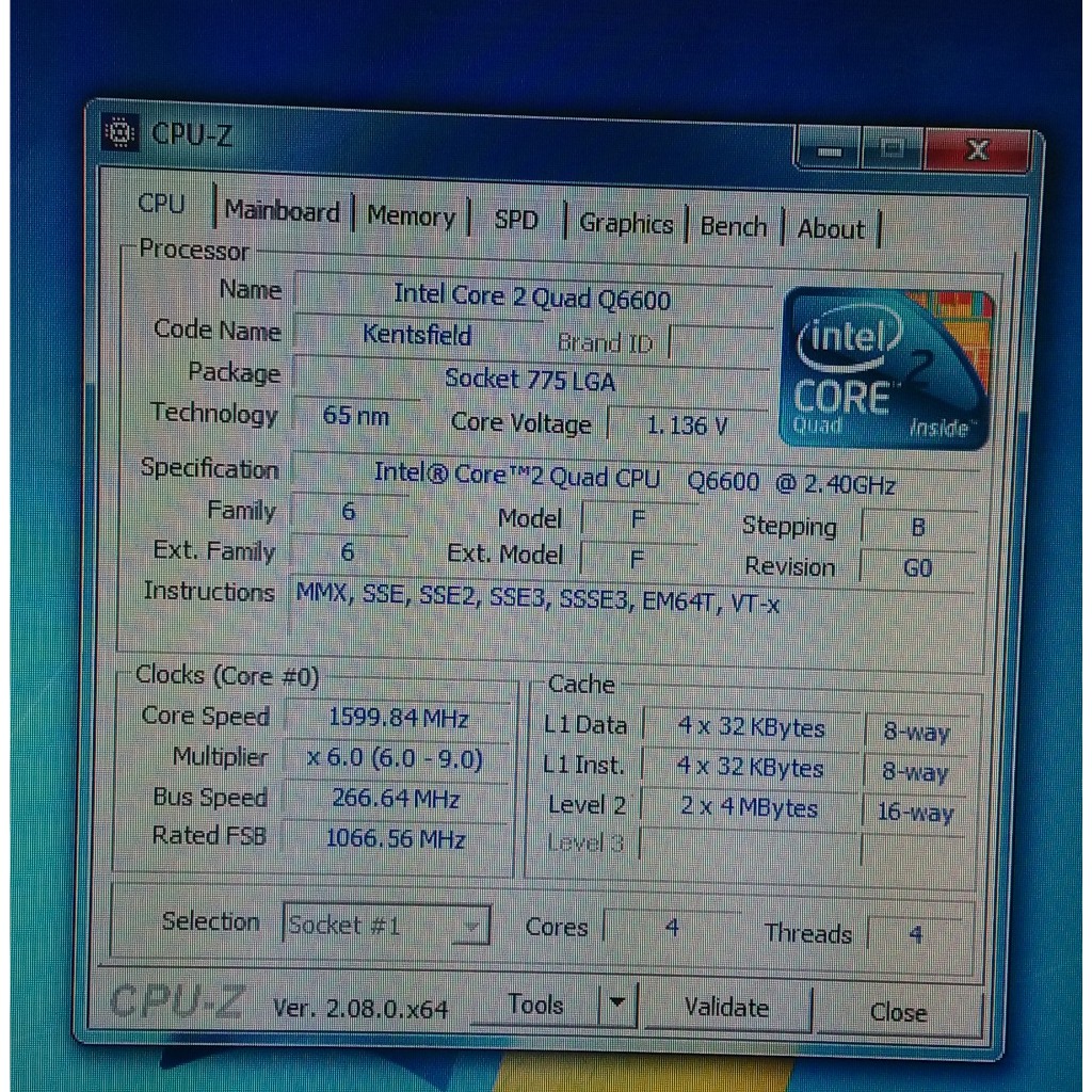 โปรเซสเซอร์คอมพิวเตอร์ Core 2 Quad Q6600