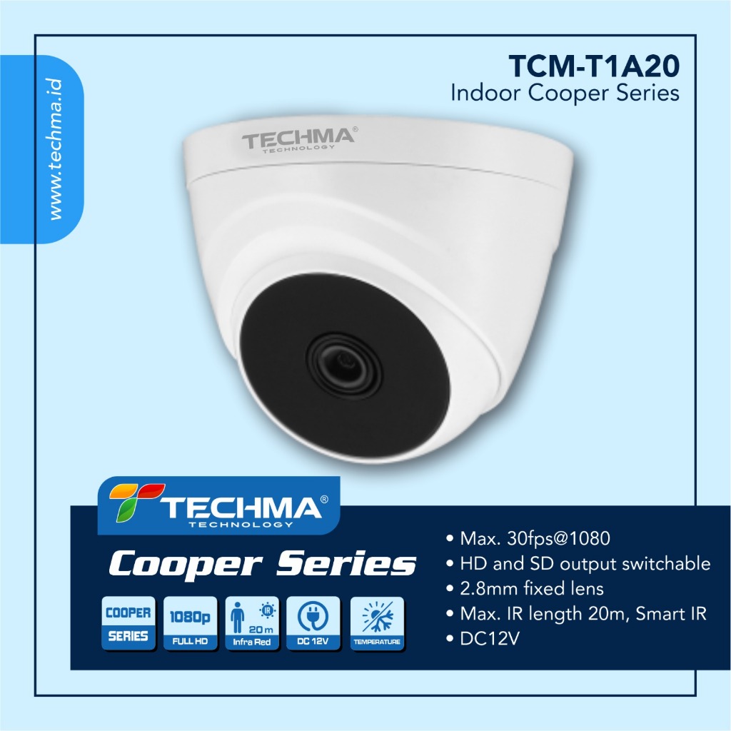 TECHMA COOPER SERIES 2.0MP INFRARED HD CAMERA TCM-T1A20 (ต้นฉบับอย่างเป็นทางการ)