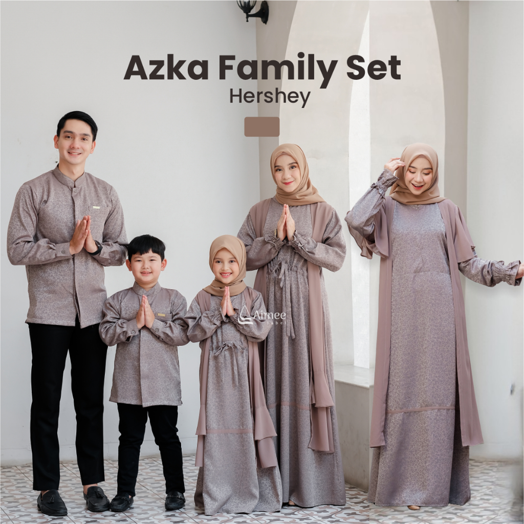 Aimee Label - AZKA Family (Hershey/2024 ชุดครอบครัว/ชุดครอบครัว/เสื ้ อผ ้ าคู ่ มุสลิม/เสื ้ อผ ้ า