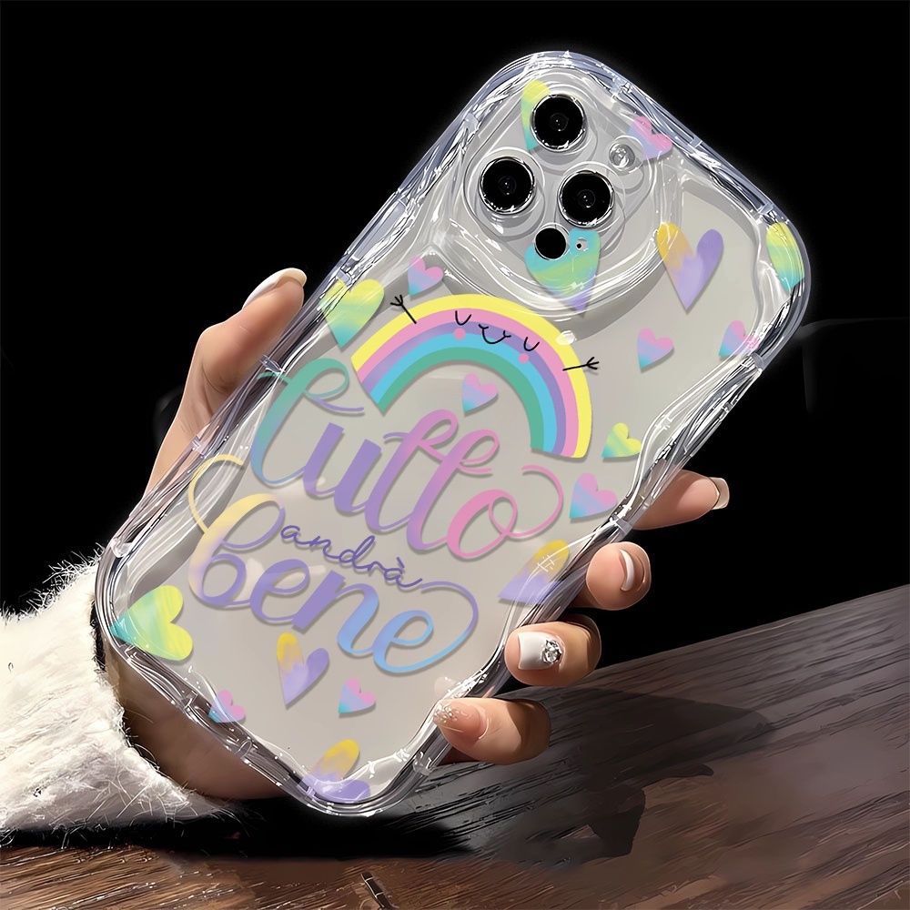 SOFTCASE SILICON CASING MELTING CLEAR SHOCKPROOF RAINBOW สําหรับ VIVO Y02 Y12 Y15 Y17 Y15S Y01 Y16 Y