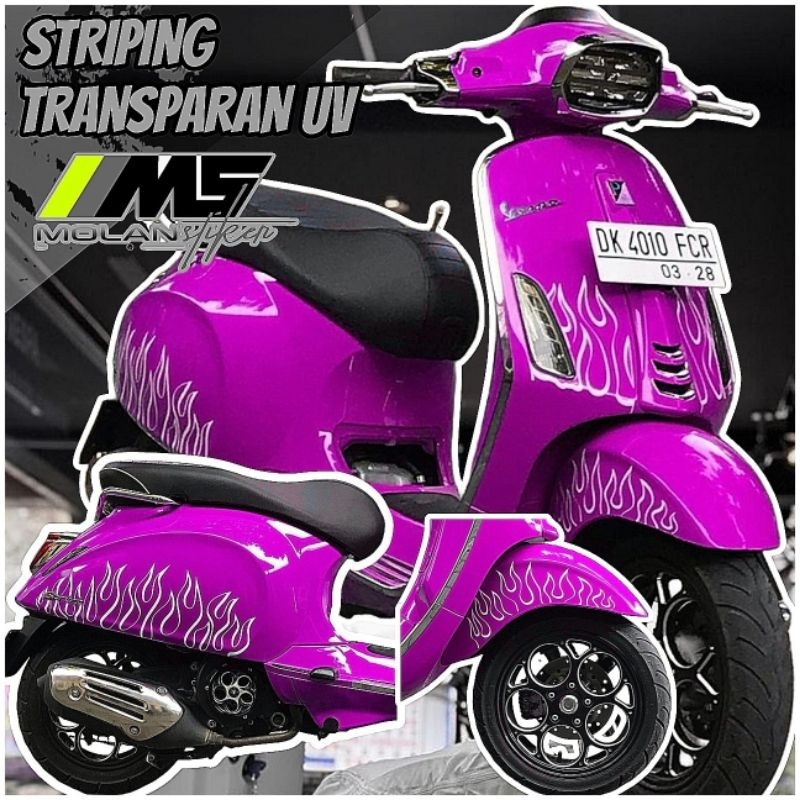 Decal สติกเกอร์ Striping Variations โปร่งใส Uv Vespa Sprint 150 Api & Vespa Primavera 150 Api Vespa 
