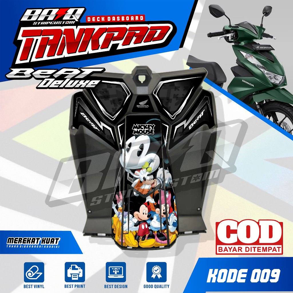สติ๊กเกอร์ STRIPING PROTECTOR DASHBOARD TANKPAD DECKPAD BEAT DELUXE MICKEY MOUSE 011