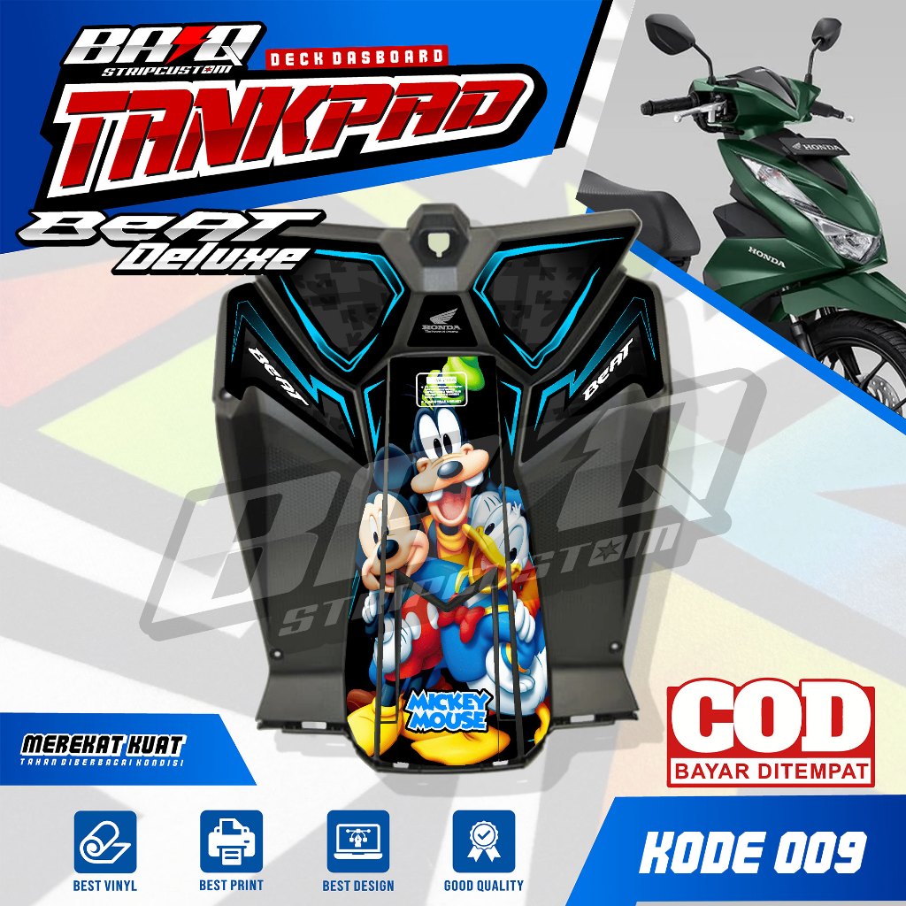 สติ๊กเกอร์ STRIPING PROTECTOR DASHBOARD TANKPAD DECKPAD BEAT DELUXE MICKEY MOUSE 009