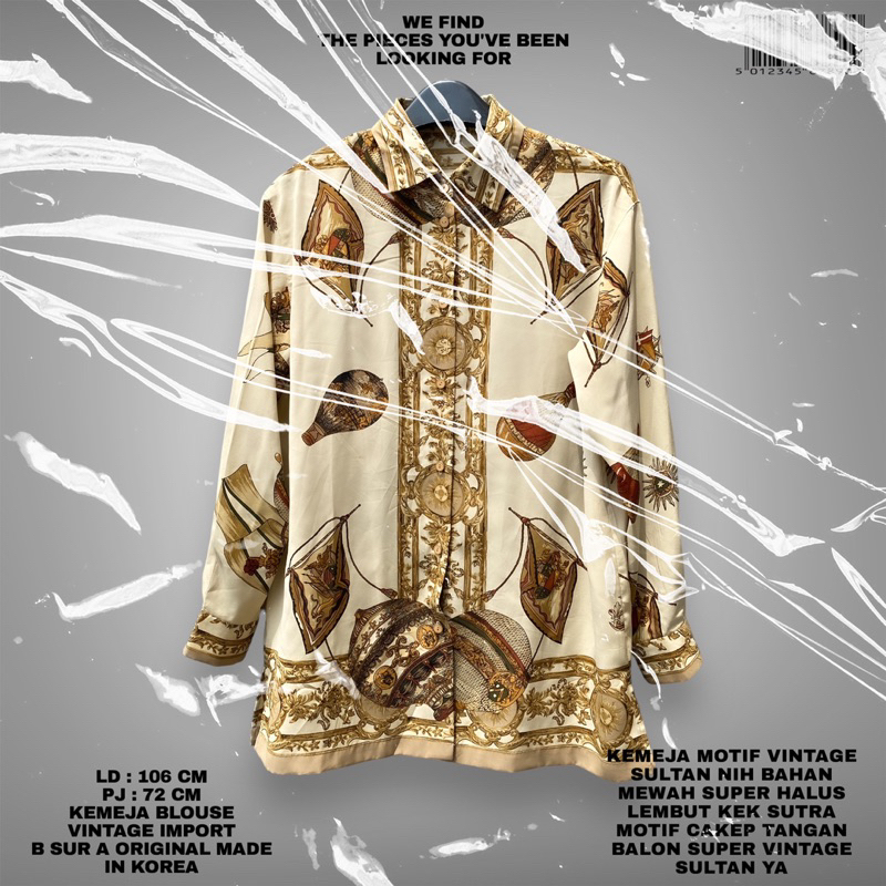 KEMIJA VINTAGE SULTAN เสื้อ/VINTAGE BLOUSE เสื้อ/IMPORTED BLOUSE เสื้อ/KOREAN BLOUSE เสื้อ/RAVINTAGE