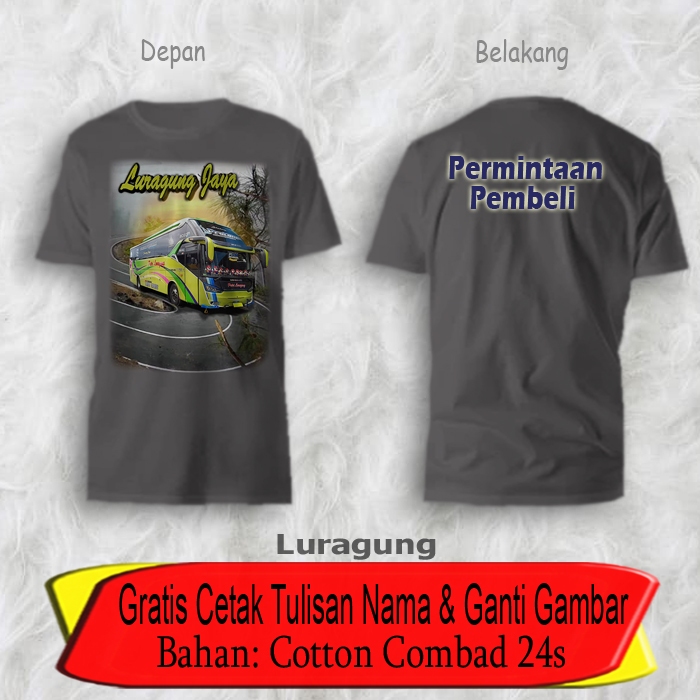 เสื้อยืด Lurgung Bus เสื้อขนาดผู้ใหญ่ Bus Mania