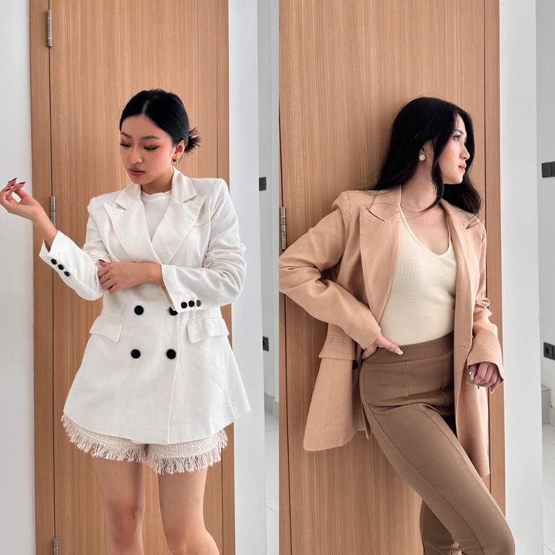 [MAFIA] MONIC BLAZER/ผู้หญิง LONG-SLEEVED LINEN OUTER BLAZER