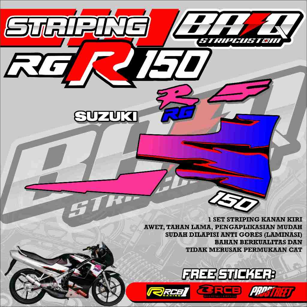 สติ๊กเกอร์ RGR 150 STRIPING - RGR 150 PREMIUM ABSTRACT STRIPING 02
