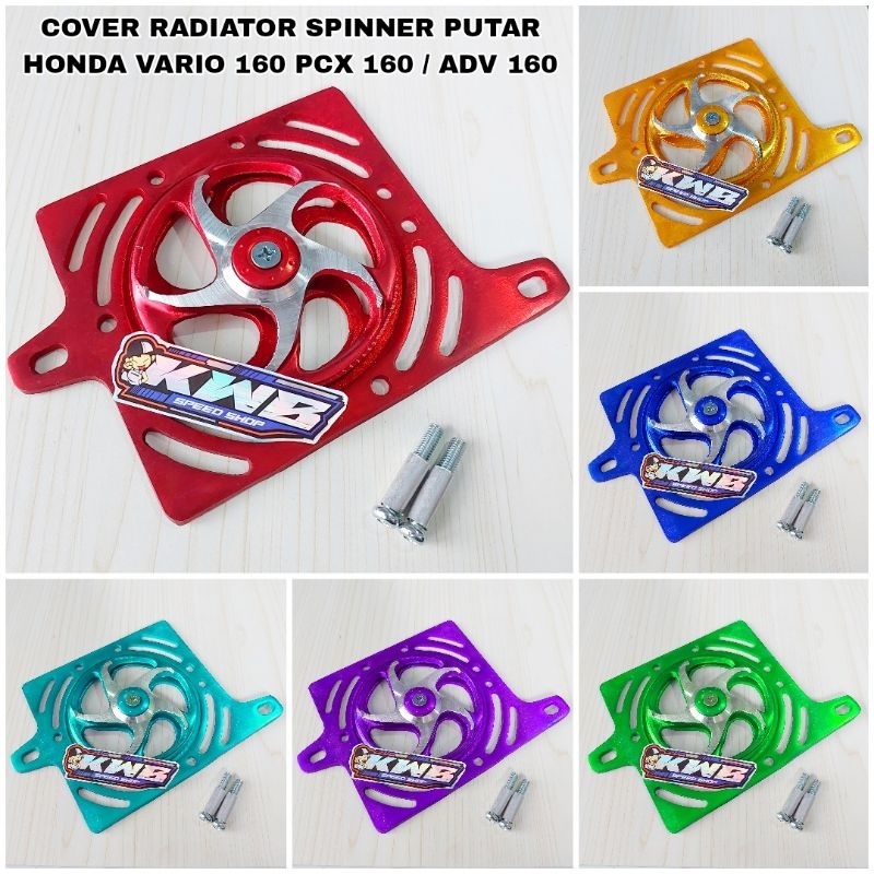 Honda vario 160 pcx 160 adv 160 stylo 160 หม้อน้ําหมุนอลูมิเนียม ฝาครอบพร้อมโบนัสน็อต