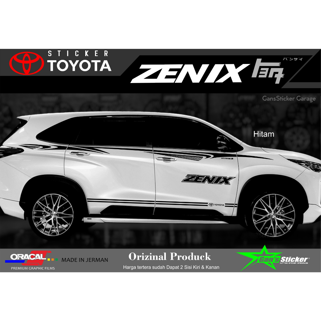 สติ๊กเกอร์ innova zenix 2023 kijang innova zenix อุปกรณ์เสริม 2023 สติ๊กเกอร์ toyota innova zenix