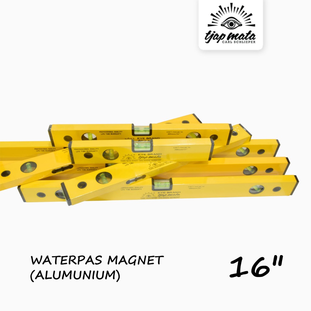 TJAP MATA / CAP MATA Waterpas Magnet อลูมิเนียม 16"
