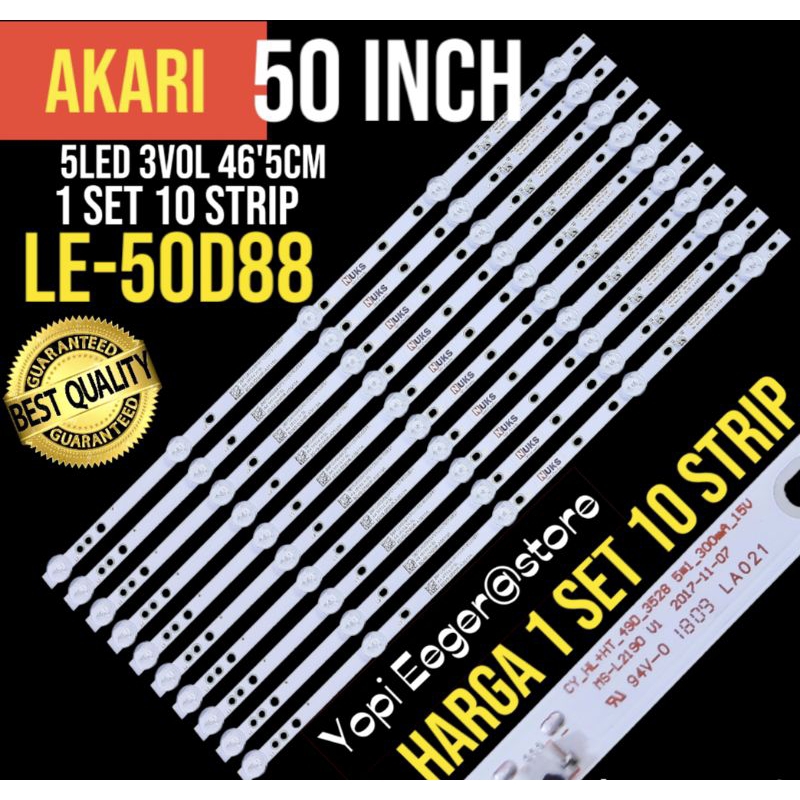 AKARI 50 นิ้ว LCD LED TV BACKLIGHT LE 50D88 AKARI 50 นิ้วไฟเตือนทีวี