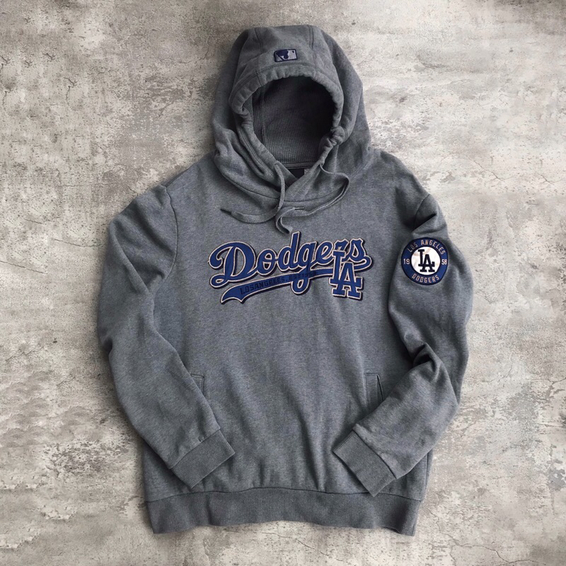 Hoodie Pullover Jacket by MLB LA Dodgers Charcoal Jacket XL