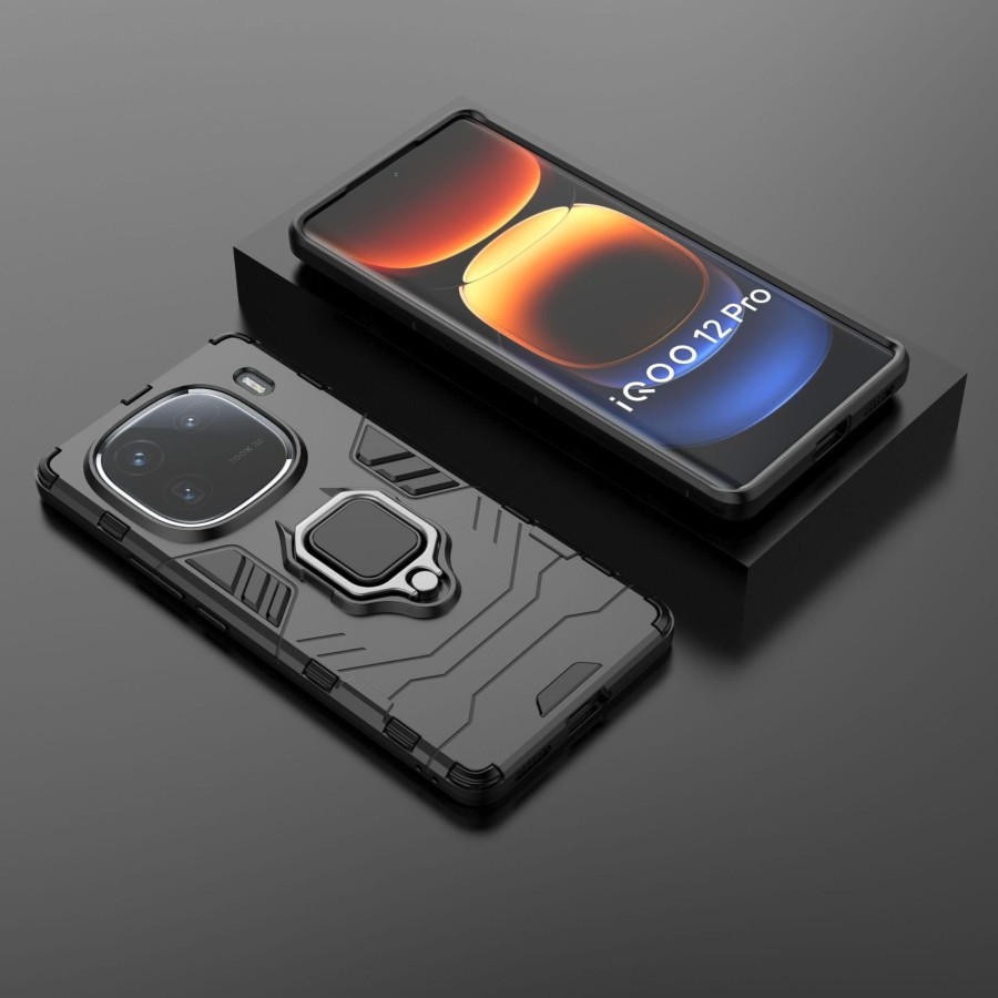 IQOO 13 / IQOO 12 Cover Ring Standing Soft Case Panther Case Armor Hardcase Series