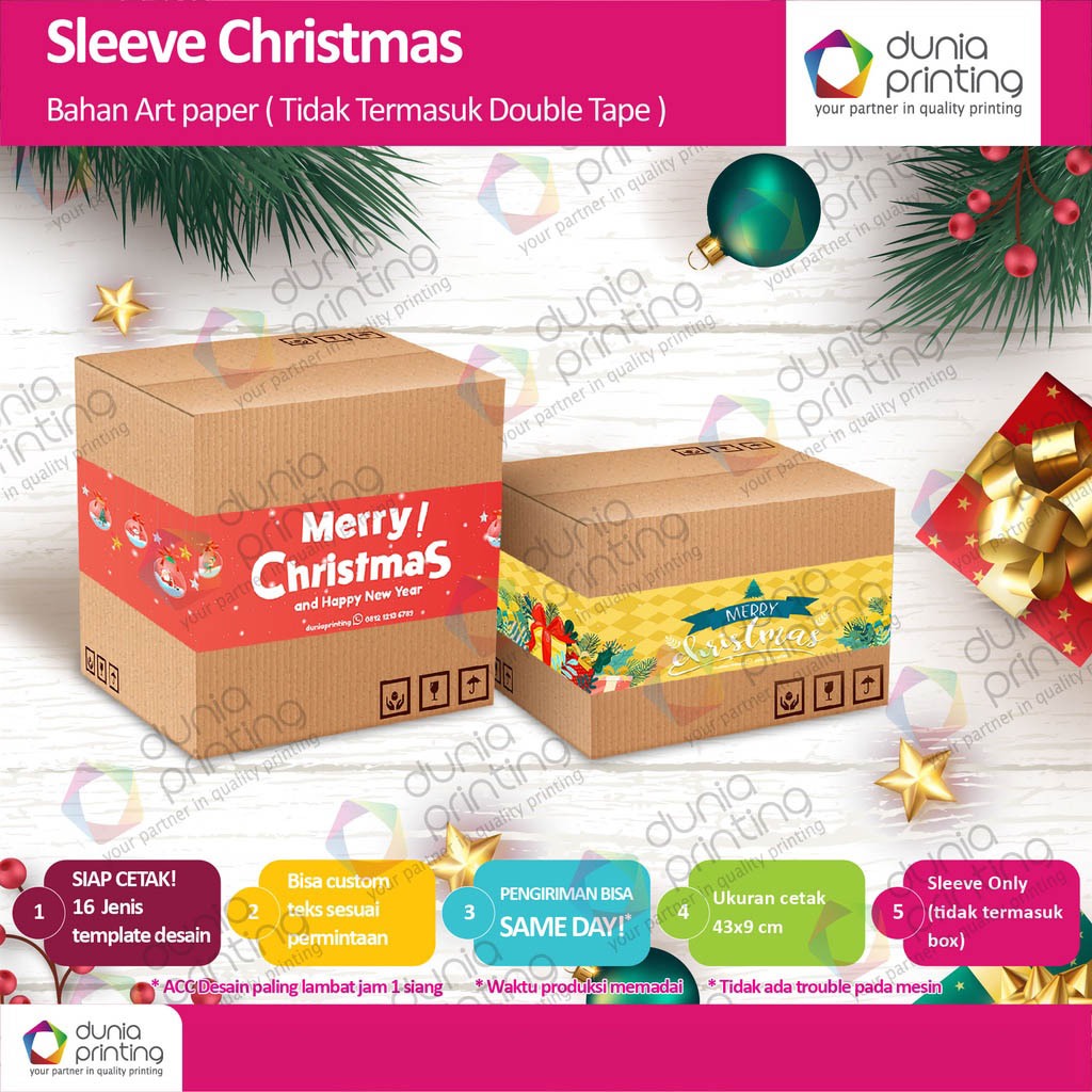 Jar Sleeve / กล่องเค้กหรือกล่องของขวัญ ขนาด p 43 cm x W 9 cm - ภาพตัวอย่าง