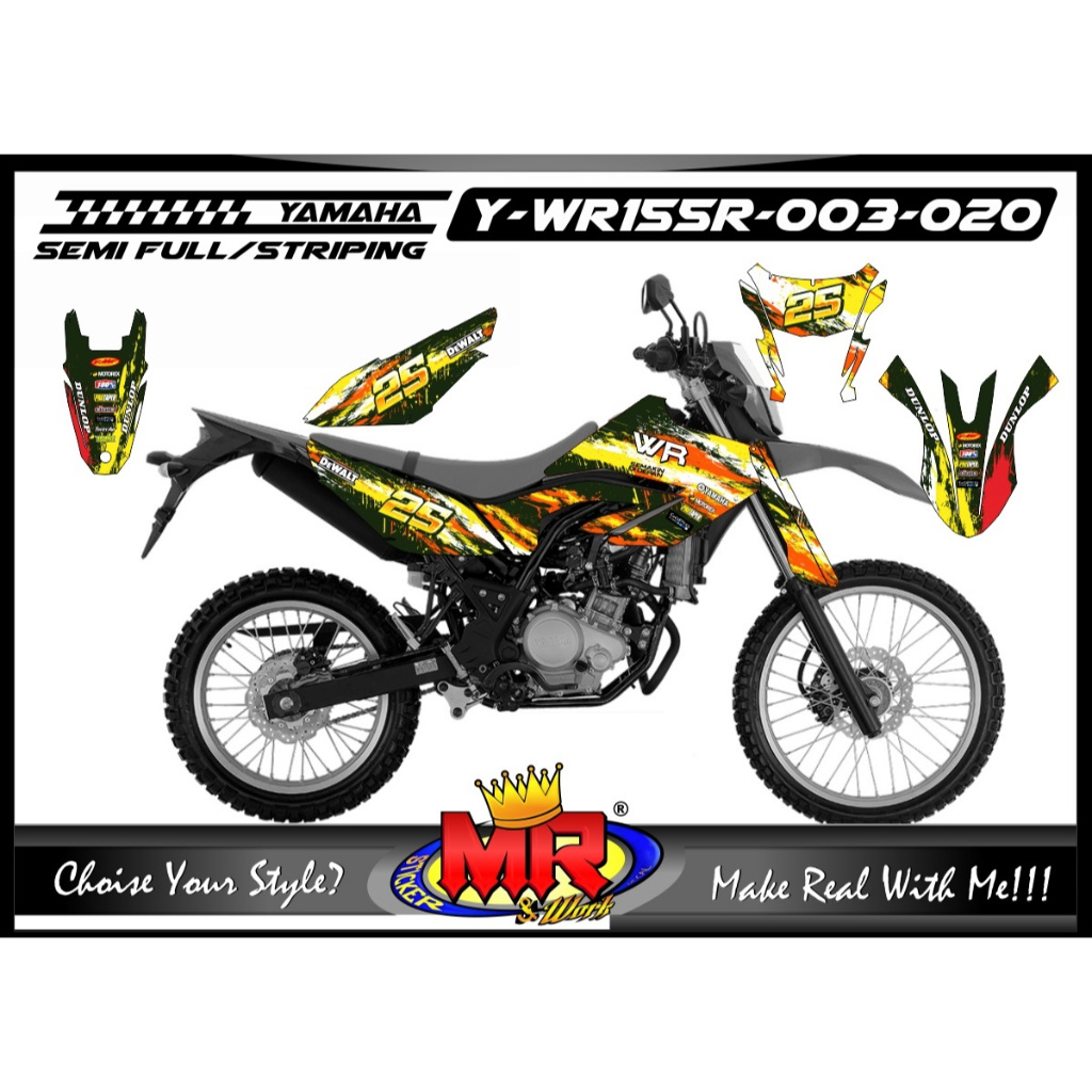 Graphich Decal BodyKits สติกเกอร์สําหรับ Yamaha WR155R การออกแบบล่าสุด