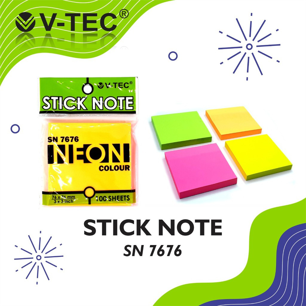 Stick Note Neon SN-776 / Stick Note Neon ยี่ห้อ V-Tec