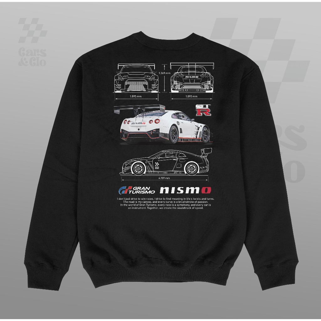 เสื้อกันหนาว พิมพ์ลาย Nissan Gran Turismo GTR NISMO สําหรับรถยนต์