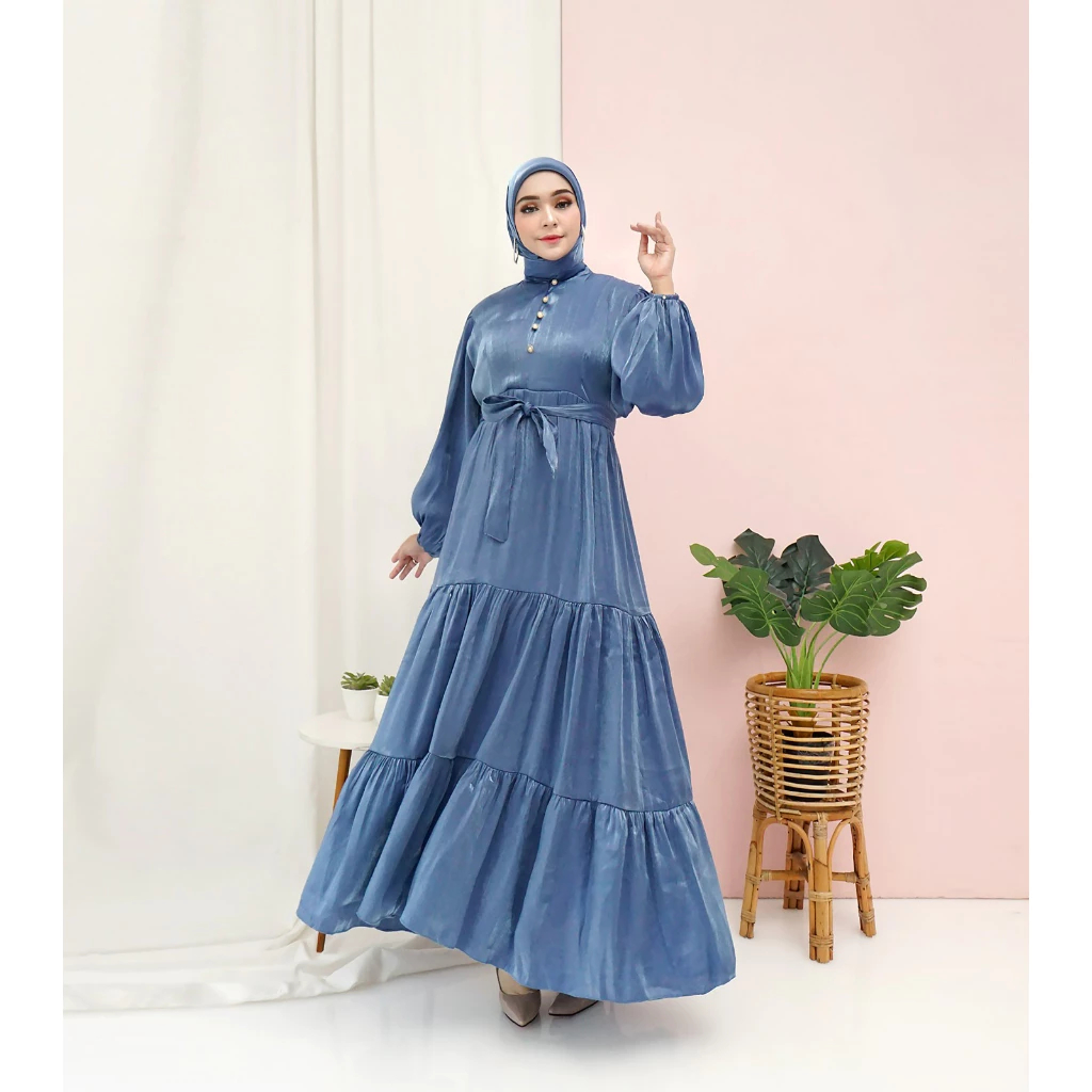ล ่ าสุดผู ้ หญิง Shimmer Silk Gamis/Modern Queen Shimmer Dress 2024