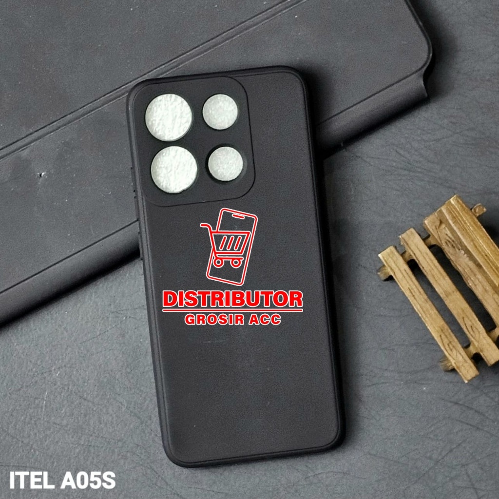 ITEL A05S CASE MACAROON BLACK PREMIUM SOFT CASE BLACK ITEL A05S MSB
