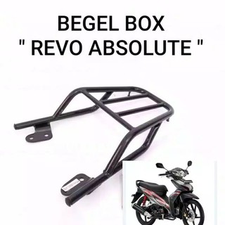Breket Motor REVO ABSOLUTE Behel Bracket Hollow Breaket Braket locco Rear Begel Dudukan Box Rak Bagasi Belakang Planger plenger Pegangan Jok Belakang Wingrack2 PLX Geser Aksesoris Motor Yamaha Honda Suzuki SUPRA X 125FI NEW REVO FIT/FI BLADE OLD REVO X