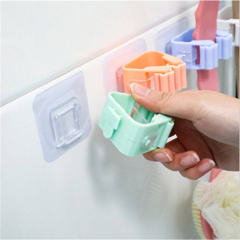 ตะแกรงแขวนของ GUNDAN สําหรับ BROOM & MOP HOOKS | BROOM RACK | MOP HOLDER ที่หนีบอาบน้ํา | แท่งห้องน้