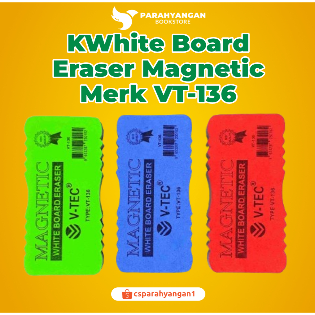 V-TEC VT-136 Magnetic White Board Eraser - WB Eraser Stick on WB Magnetic