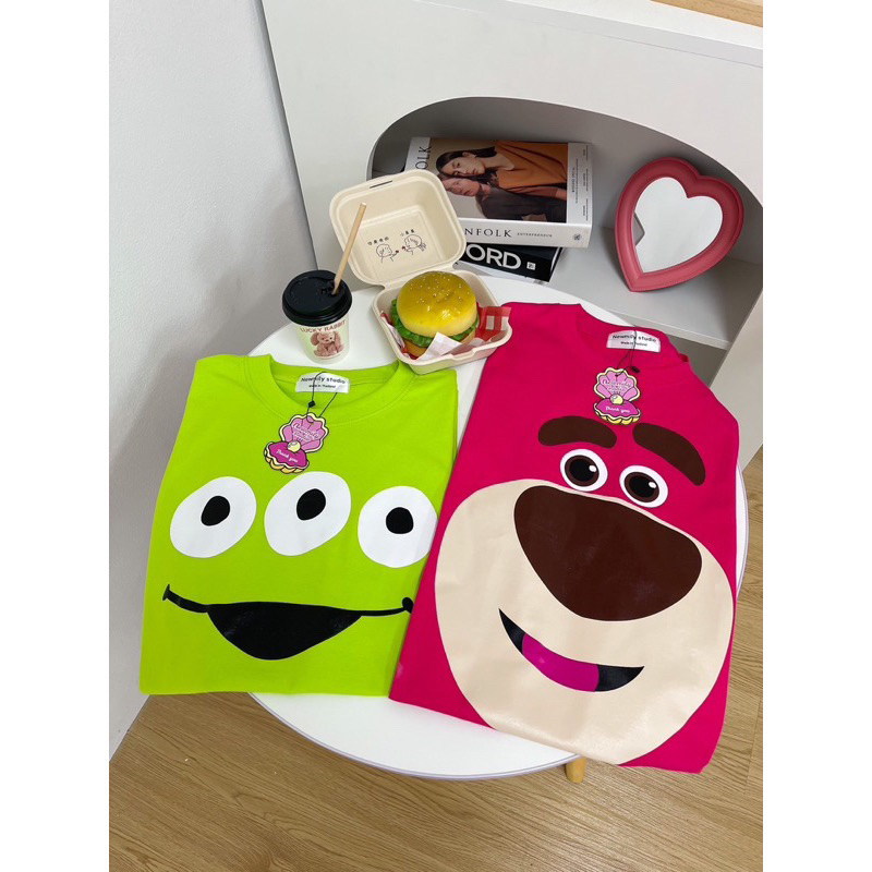 เสื้อยืดlotso AND ALIEN TOY STORY COUPLE OVERSIZE