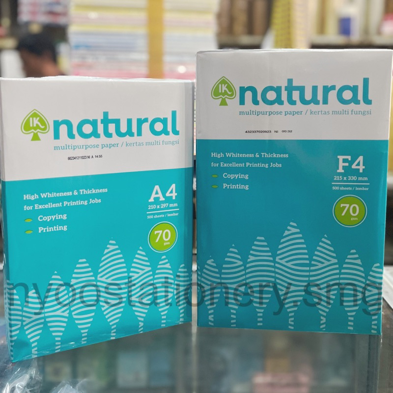 สีขาว HVS PHOTOCOPY PAPER A4 F4 70 GRAM FOLIO KWARTO กระดาษสําเนาธรรมชาติ